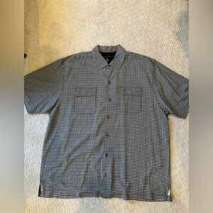 Men's Black and White Checkered Shirt in excellent condition